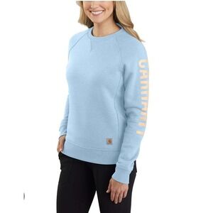Carhartt Relaxed Fit Light Blue Long Sleeve Crewneck Sweatshirt Size M